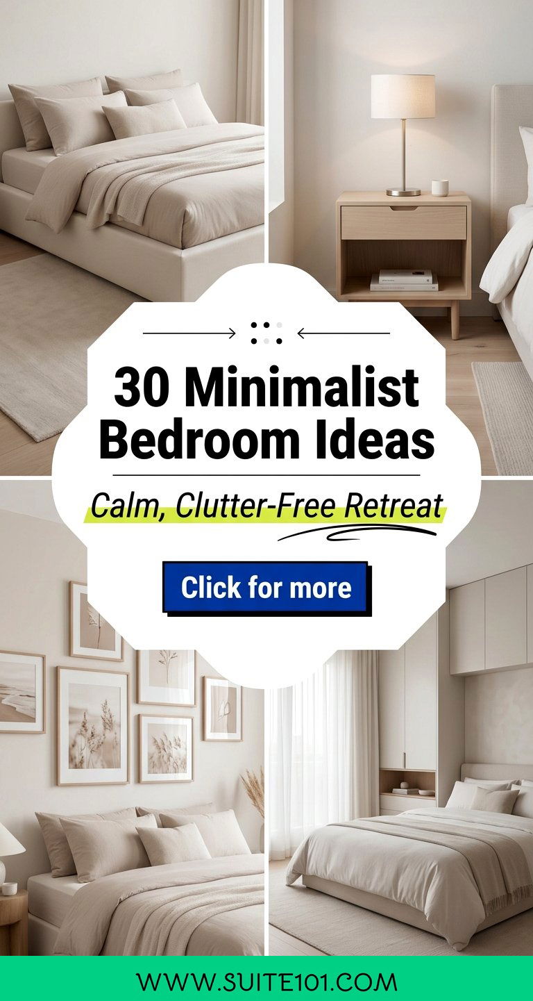 30 Minimalist Bedroom Ideas for a Calm Clutter-Free Retreat - 30 Minimalist Bedroom Ideas for a Calm, Clutter-Free Retreat