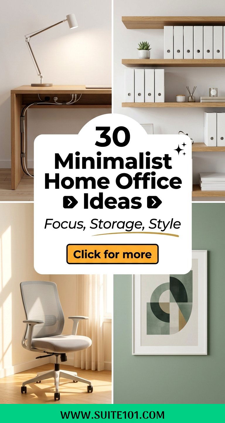 30 Minimalist Home Office Ideas for Focus Storage and Style - 30 Minimalist Home Office Ideas for Focus, Storage, and Style