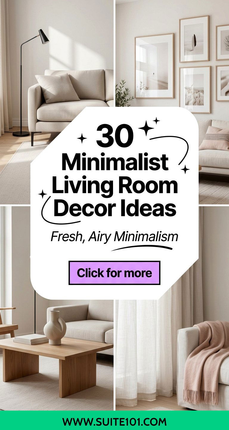 30 Minimalist Living Room Decor Ideas for a Fresh Airy Look - 30 Minimalist Living Room Decor Ideas for a Fresh, Airy Look