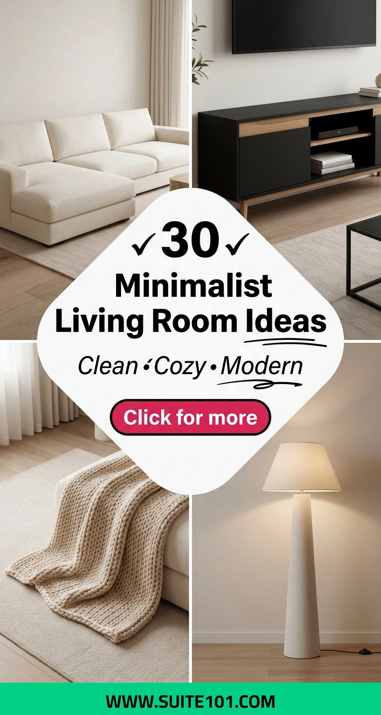 30 Minimalist Living Room Ideas for a Clean Cozy Modern Home - 30 Minimalist Living Room Ideas for a Clean, Cozy, Modern Home