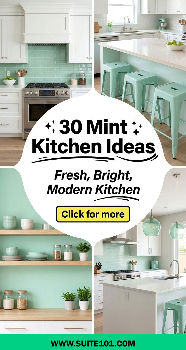 30 Mint Kitchen Ideas for a Fresh Bright Modern Kitchen - 30 Mint Kitchen Ideas for a Fresh, Bright, Modern Kitchen