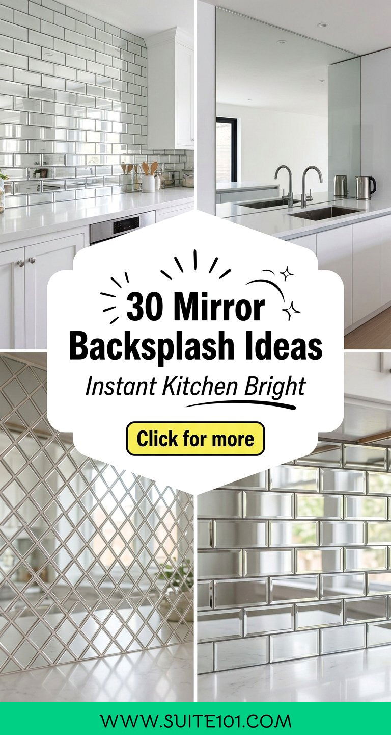 30 Mirror Backsplash Ideas to Brighten Kitchens Instantly - 30 Mirror Backsplash Ideas to Brighten Kitchens Instantly