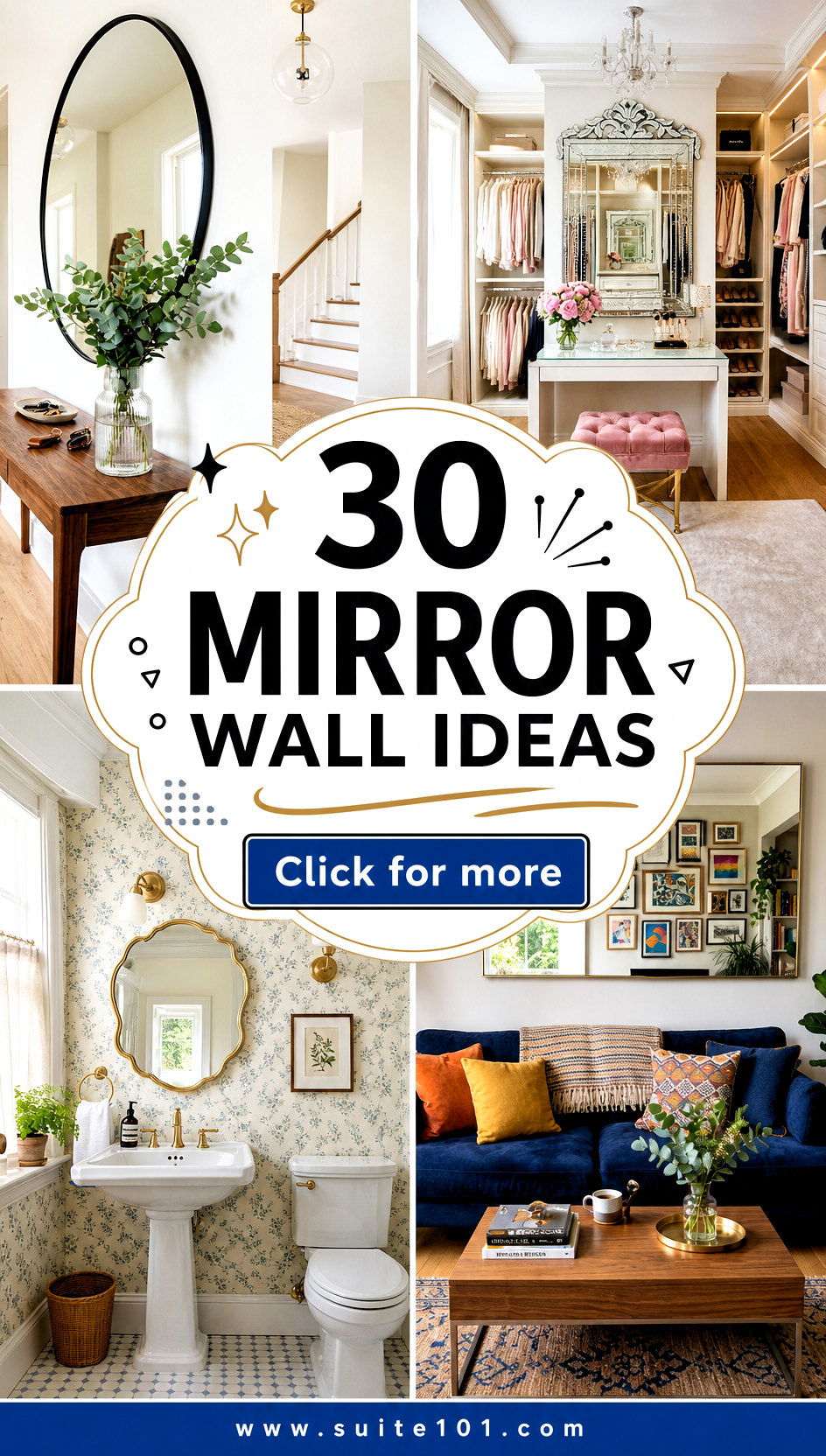 30 Mirror Wall Ideas to Make Any Room Look Bigger and Brighter - 30 Mirror Wall Ideas to Make Any Room Look Bigger and Brighter