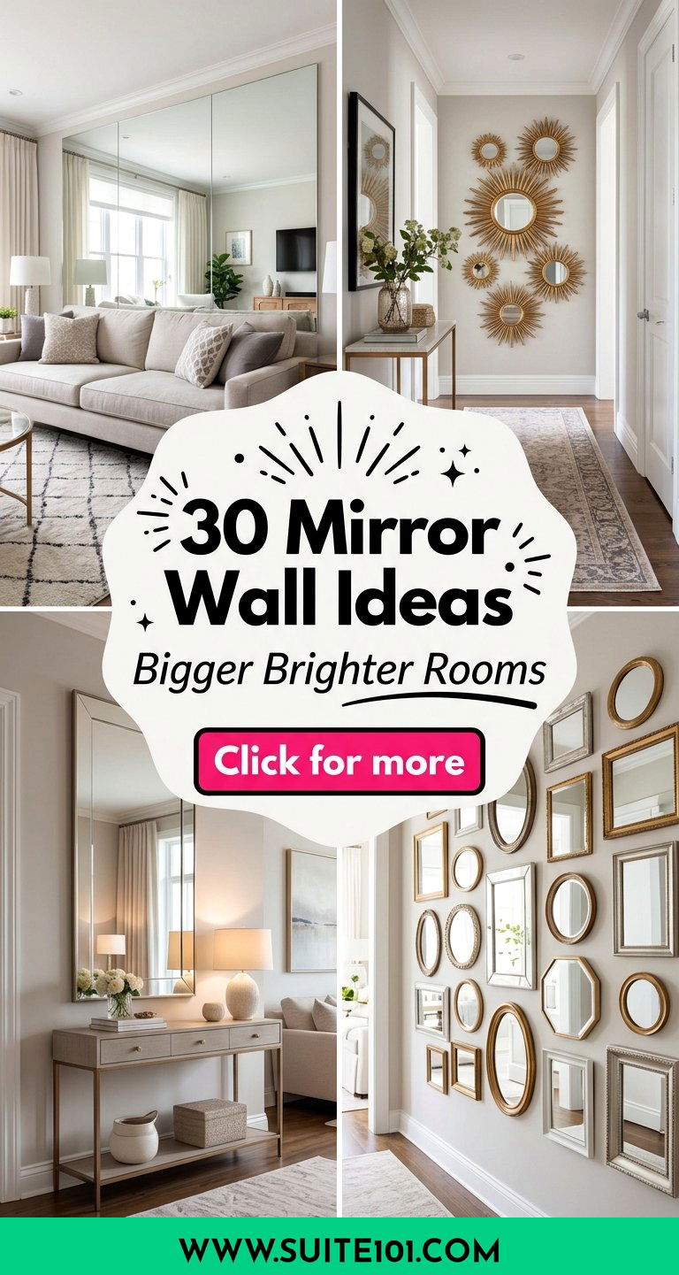 30 Mirror Wall Ideas to Make Any Room Look Bigger and Brighter - 30 Mirror Wall Ideas to Make Any Room Look Bigger and Brighter