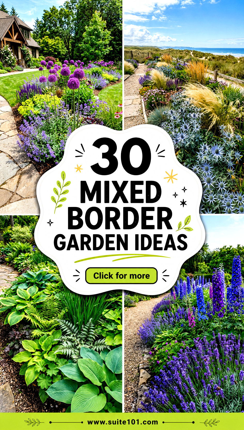 30 Mixed Border Garden Ideas for Long-Lasting Color All Season - 30 Mixed Border Garden Ideas for Long-Lasting Color All Season