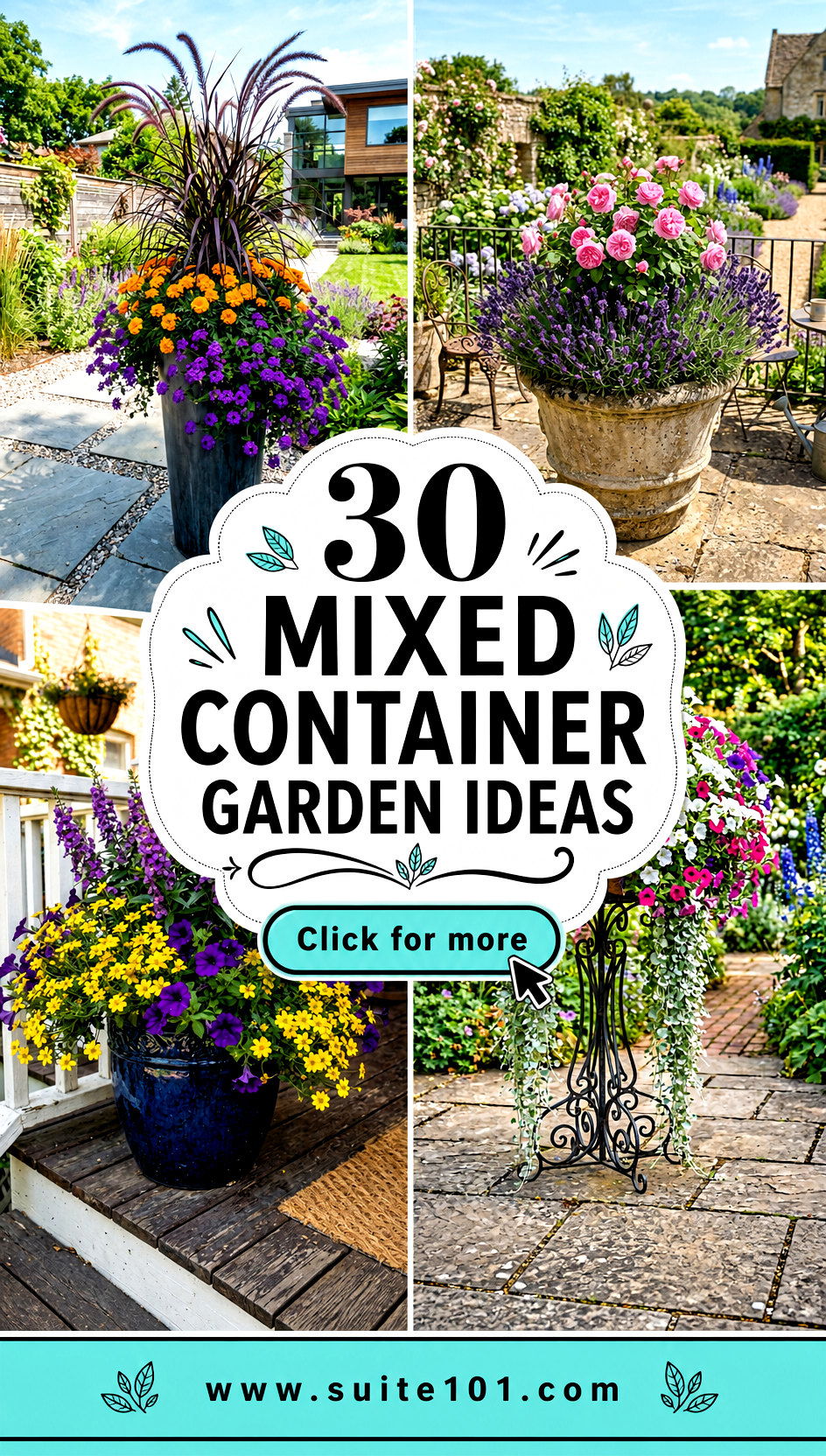 30 Mixed Container Garden Ideas for Stunning Patio Style - 30 Mixed Container Garden Ideas for Stunning Patio Style