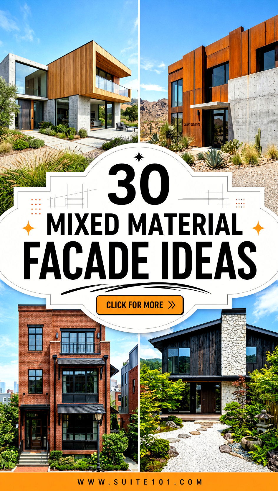 30 Mixed Material Facade Ideas for High-Impact Curb Appeal - 30 Mixed Material Facade Ideas for High-Impact Curb Appeal