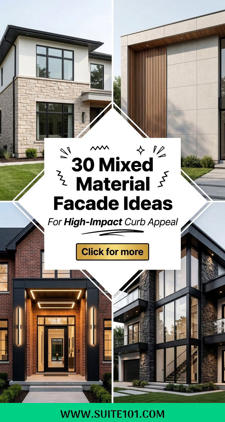 30 Mixed Material Facade Ideas for High-Impact Curb Appeal - 30 Mixed Material Facade Ideas for High-Impact Curb Appeal