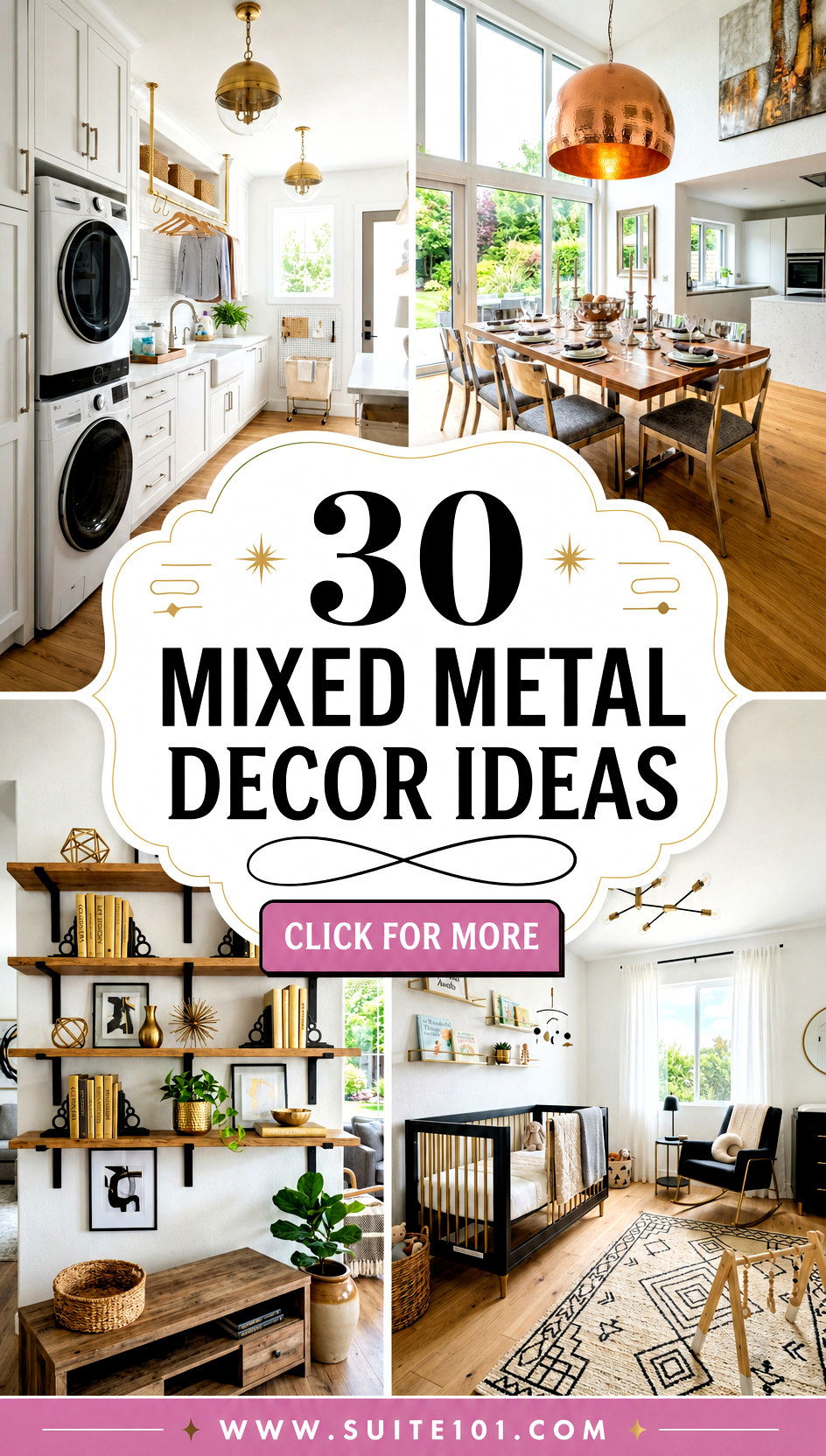 30 Mixed Metal Decor Ideas for a Luxe Modern Look Today - 30 Mixed Metal Decor Ideas for a Luxe, Modern Look Today