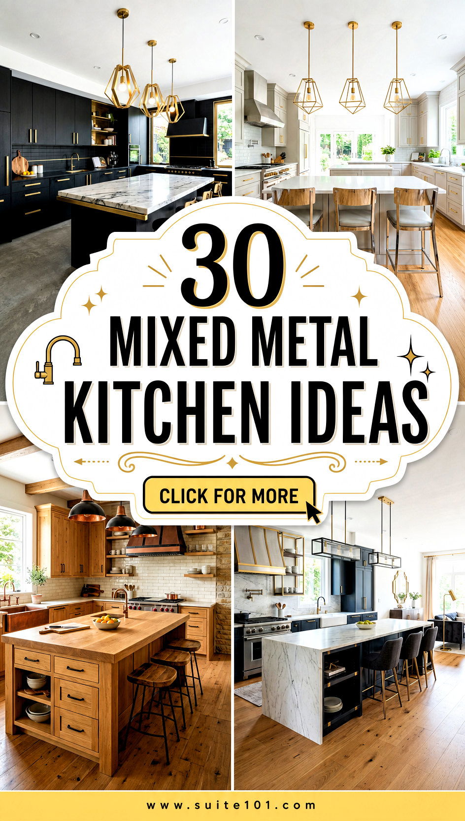 30 Mixed Metal Kitchen Ideas for a Stylish Cohesive Kitchen - 30 Mixed Metal Kitchen Ideas for a Stylish, Cohesive Kitchen