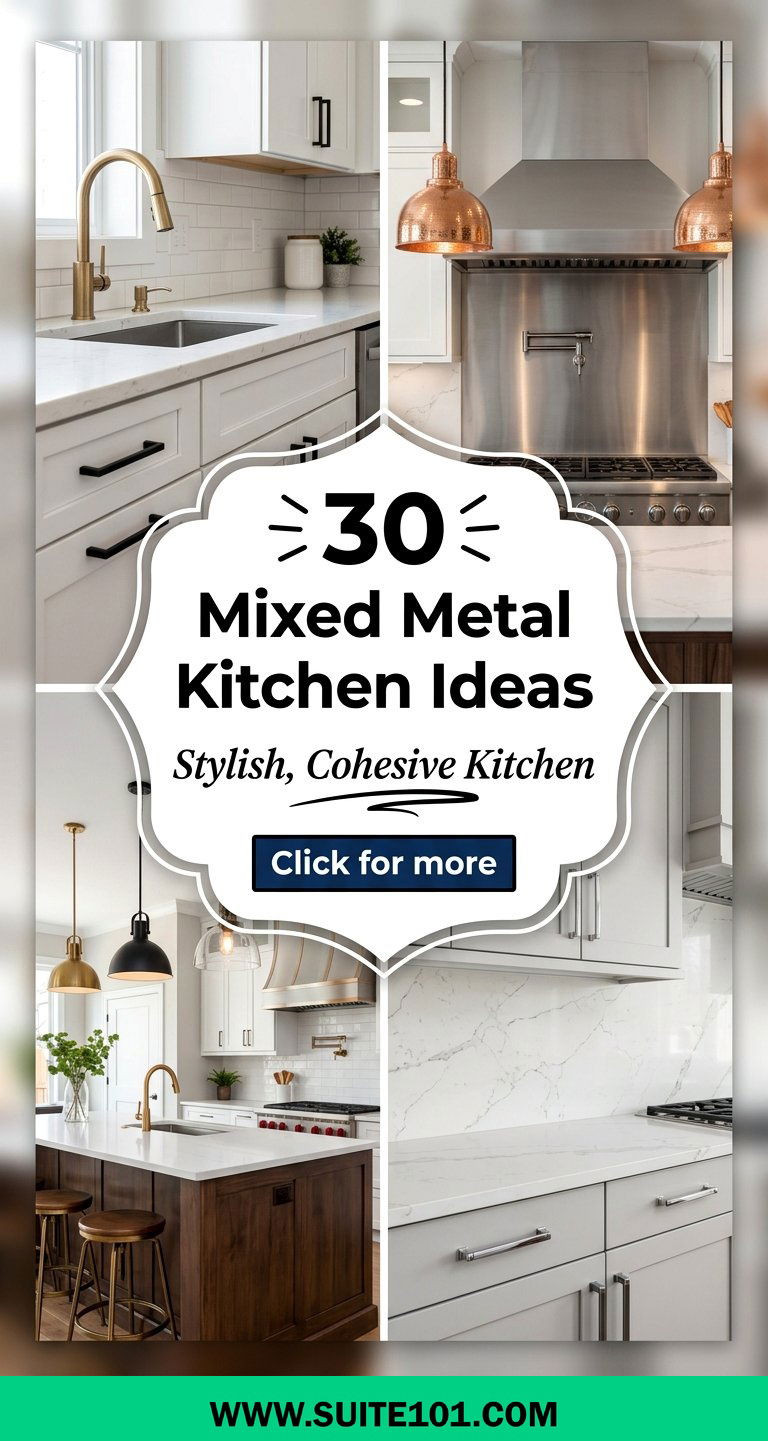 30 Mixed Metal Kitchen Ideas for a Stylish Cohesive Kitchen - 30 Mixed Metal Kitchen Ideas for a Stylish, Cohesive Kitchen