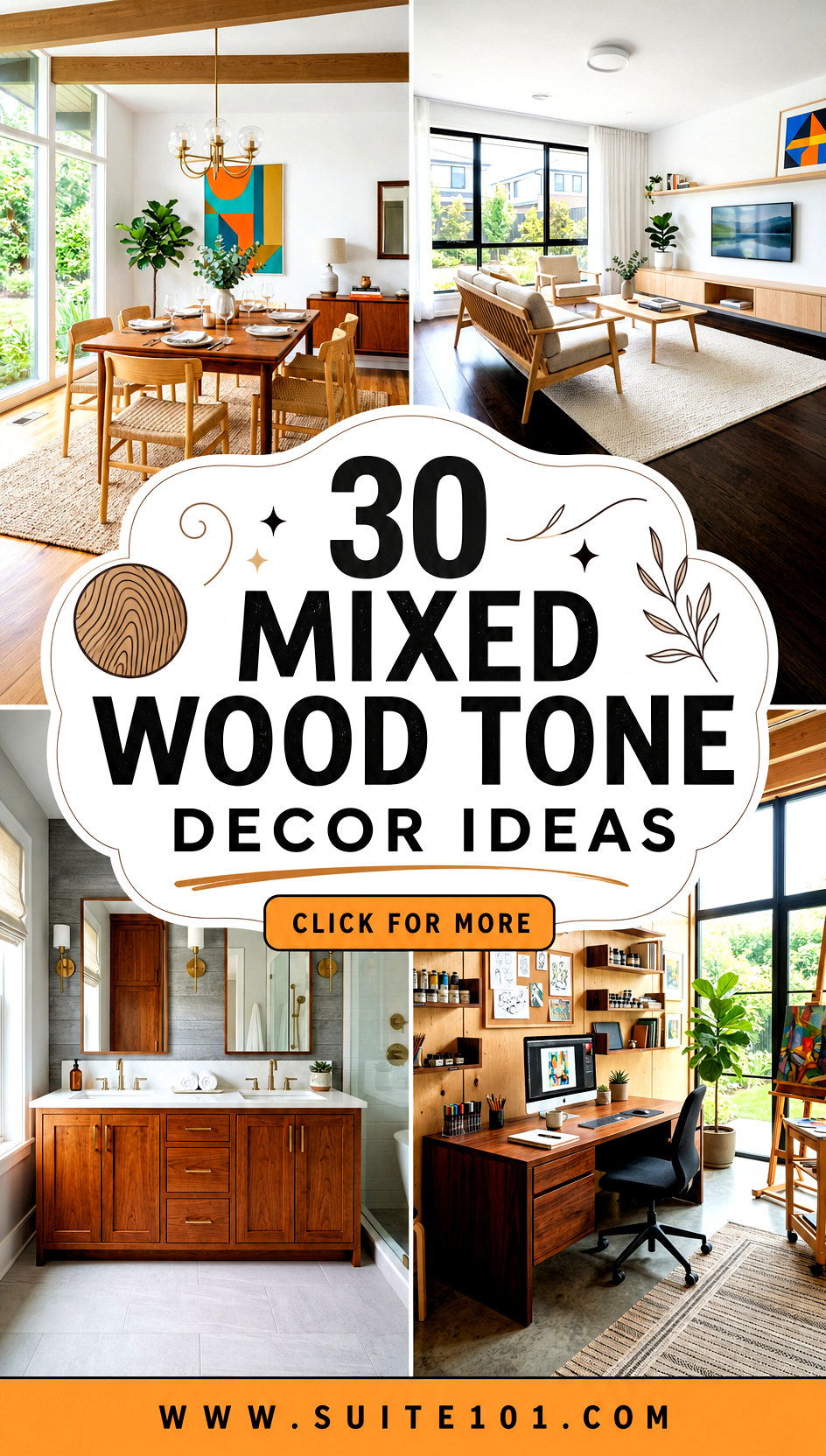 30 Mixed Wood Tone Decor Ideas for Warm Layered Style Always - 30 Mixed Wood Tone Decor Ideas for Warm, Layered Style Always