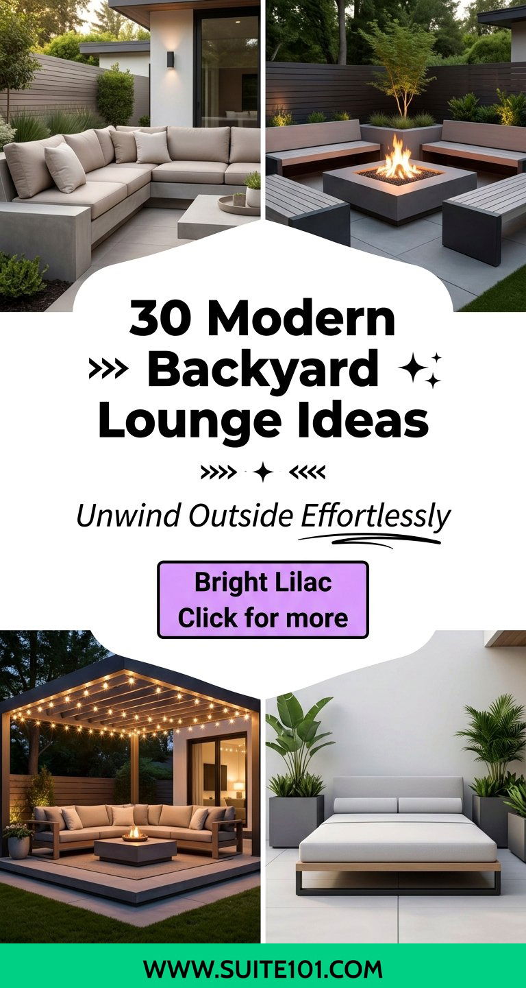 30 Modern Backyard Lounge Ideas for Ultimate Outdoor Relaxation - 30 Modern Backyard Lounge Ideas for Ultimate Outdoor Relaxation