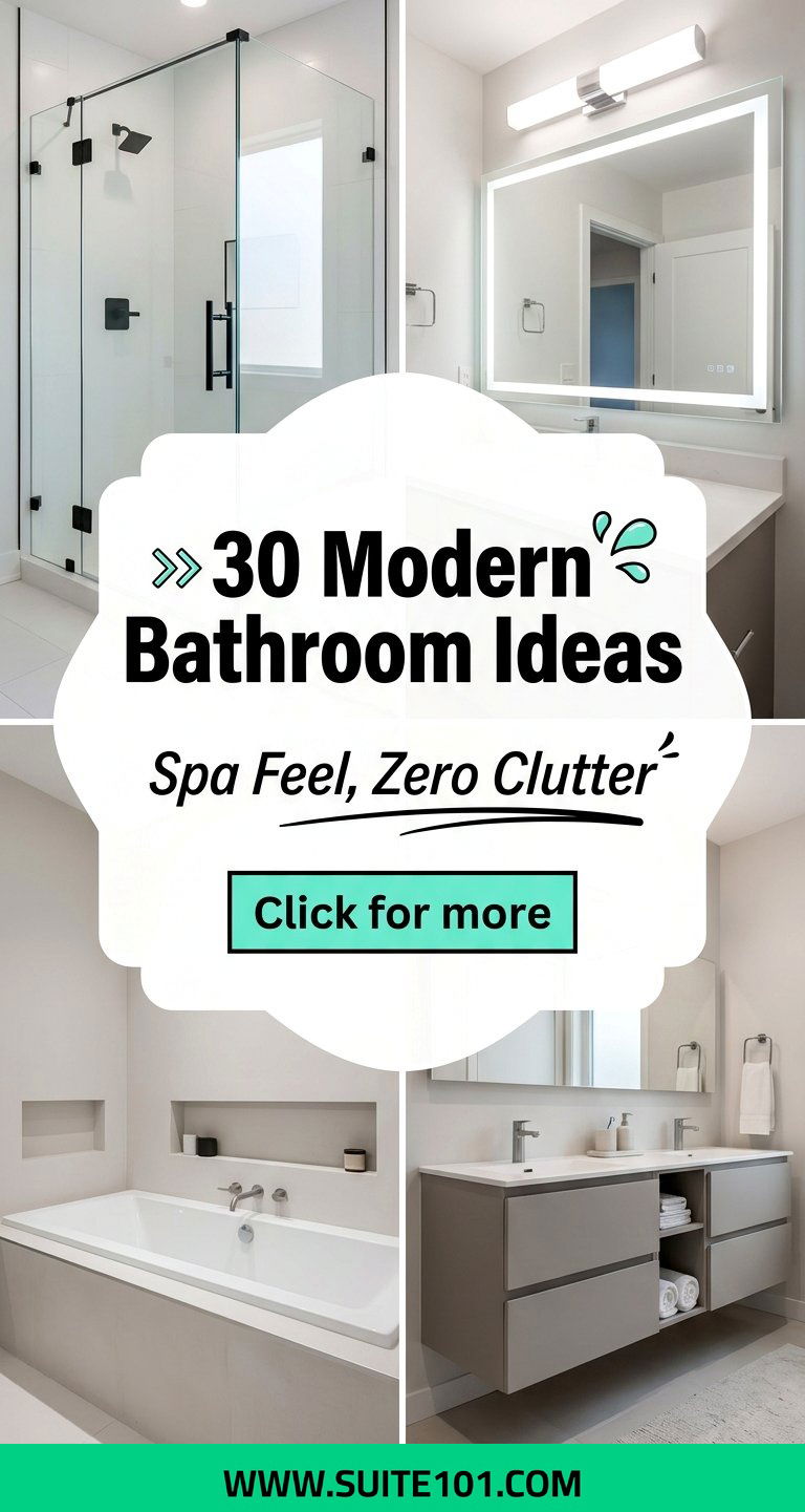 30 Modern Bathroom Ideas for Spa-Style Comfort and Clean Lines - 30 Modern Bathroom Ideas for Spa-Style Comfort and Clean Lines