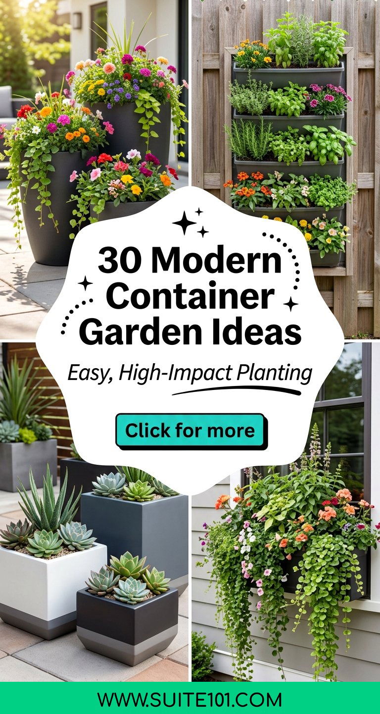 30 Modern Container Garden Ideas for Easy High-Impact Planting - 30 Modern Container Garden Ideas for Easy, High-Impact Planting