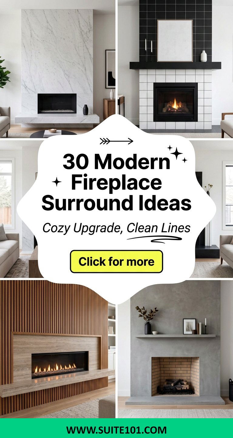 30 Modern Fireplace Surround Ideas to Transform Your Living Room - 30 Modern Fireplace Surround Ideas to Transform Your Living Room