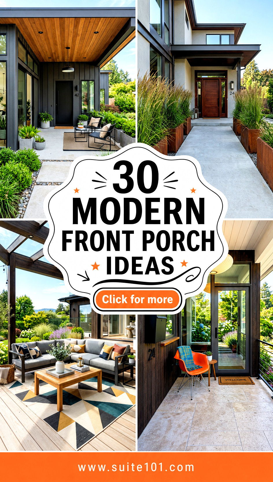 30 Modern Front Porch Ideas for a Fresh Stylish Welcome - 30 Modern Front Porch Ideas for a Fresh, Stylish Welcome