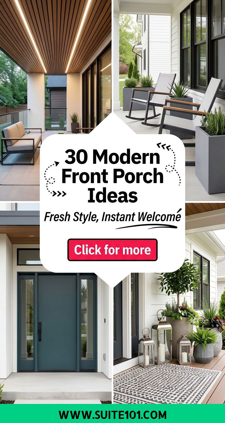 30 Modern Front Porch Ideas for a Fresh Stylish Welcome - 30 Modern Front Porch Ideas for a Fresh, Stylish Welcome