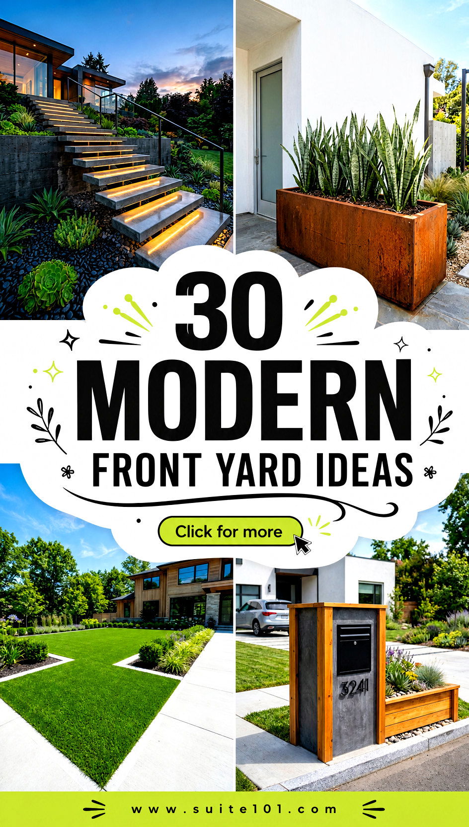 30 Modern Front Yard Ideas to Boost Your Curb Appeal Today - 30 Modern Front Yard Ideas to Boost Your Curb Appeal Today