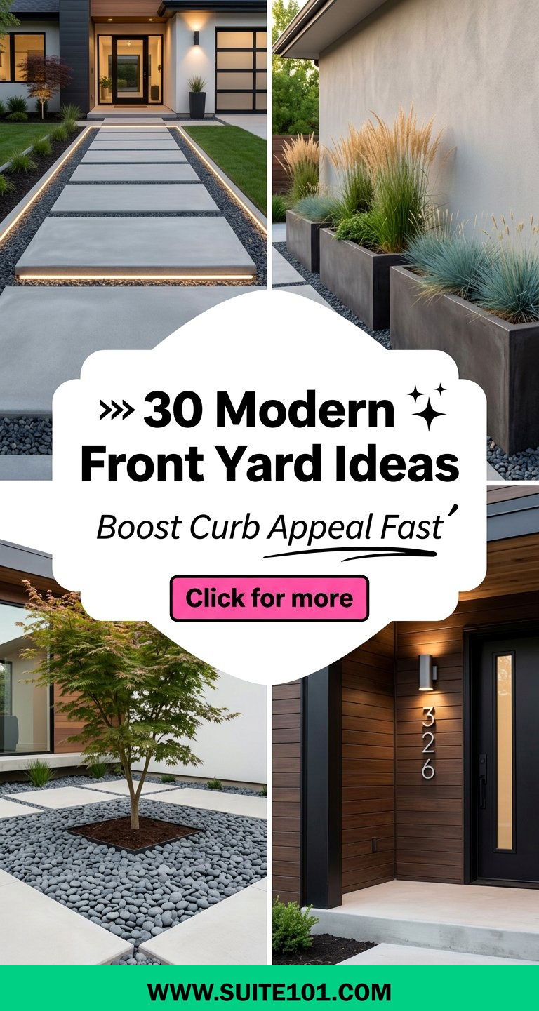 30 Modern Front Yard Ideas to Boost Your Curb Appeal Today - 30 Modern Front Yard Ideas to Boost Your Curb Appeal Today