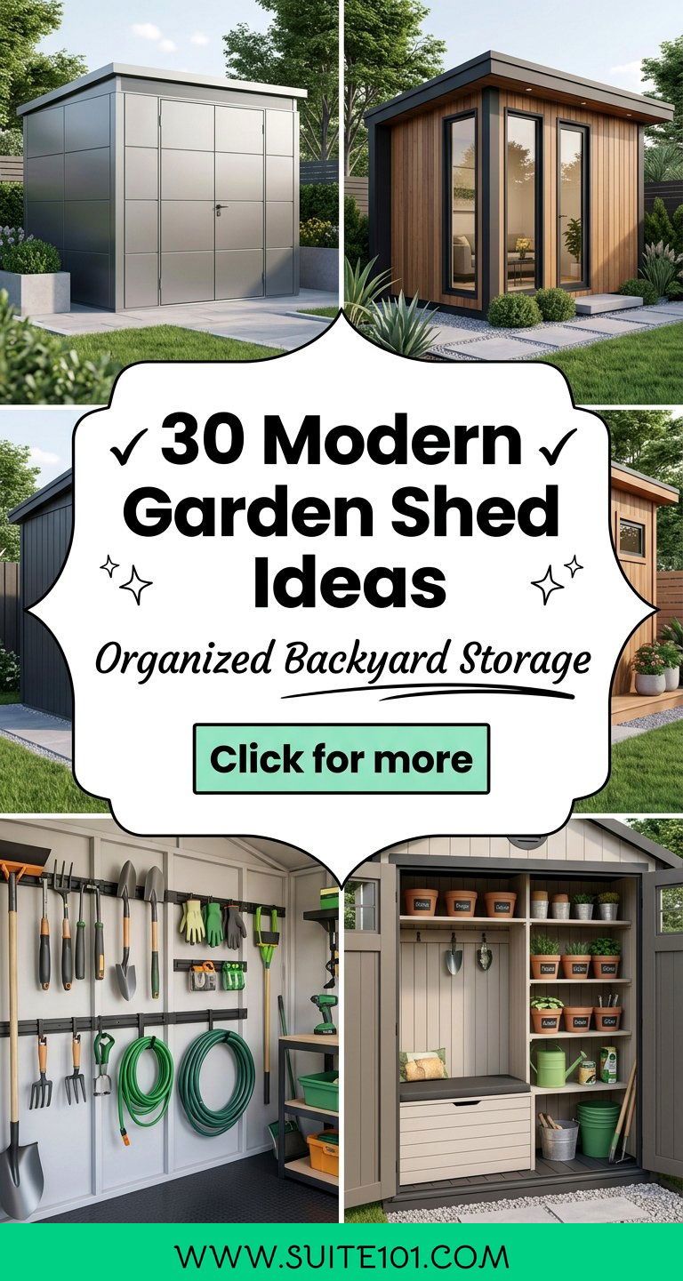 30 Modern Garden Shed Ideas for Organized Backyard Storage - 30 Modern Garden Shed Ideas for Organized Backyard Storage