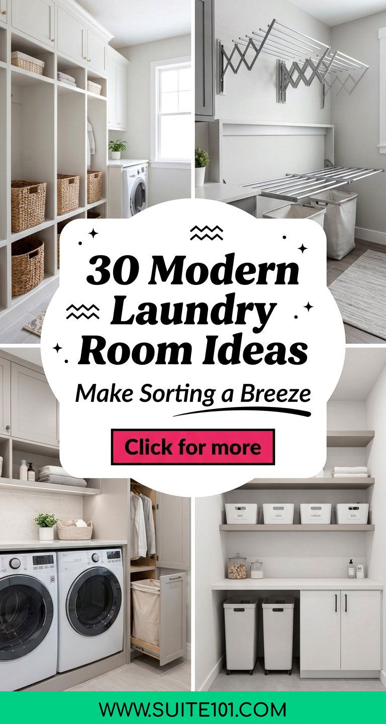 30 Modern Laundry Room Ideas to Make Sorting a Breeze Now - 30 Modern Laundry Room Ideas to Make Sorting a Breeze Now