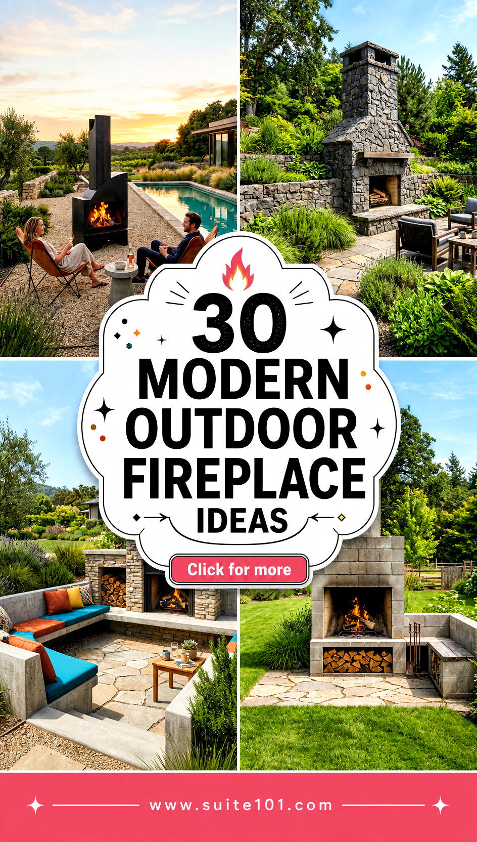 30 Modern Outdoor Fireplace Ideas for Cozy Nights Outside - 30 Modern Outdoor Fireplace Ideas for Cozy Nights Outside