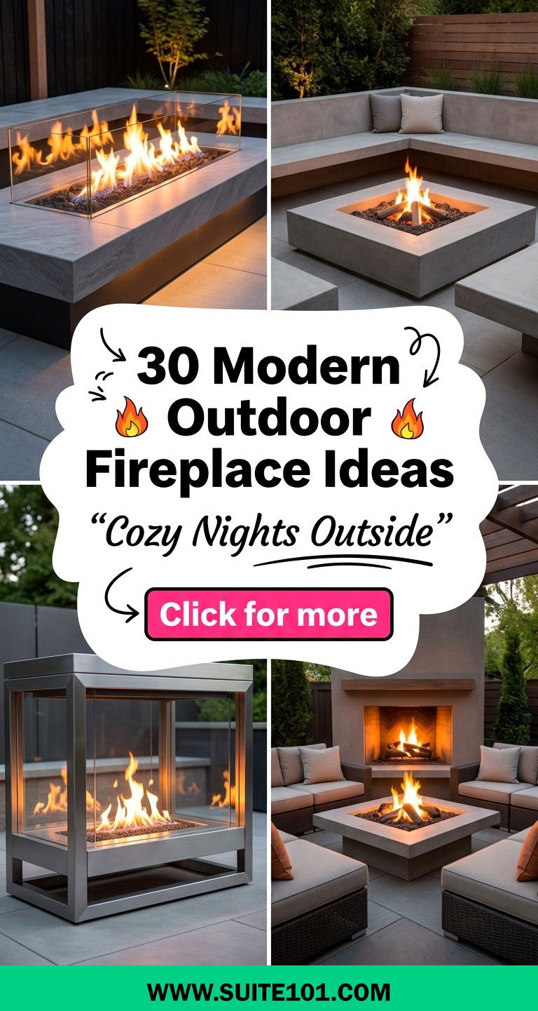 30 Modern Outdoor Fireplace Ideas for Cozy Nights Outside - 30 Modern Outdoor Fireplace Ideas for Cozy Nights Outside