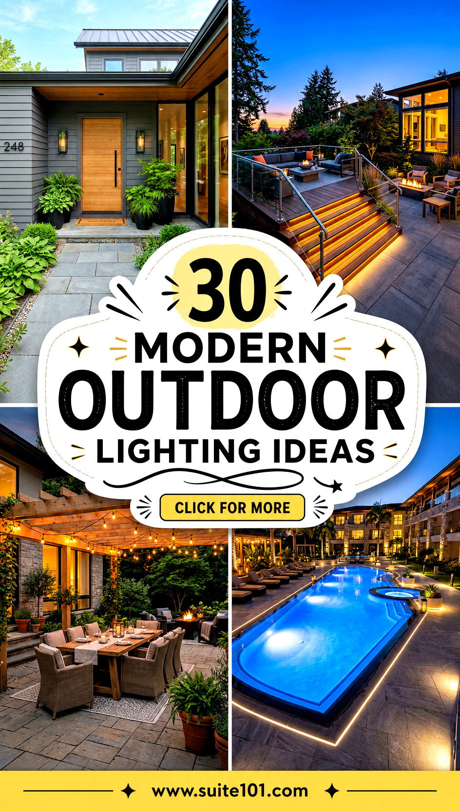 30 Modern Outdoor Lighting Ideas for Safer Stunning Nights - 30 Modern Outdoor Lighting Ideas for Safer, Stunning Nights