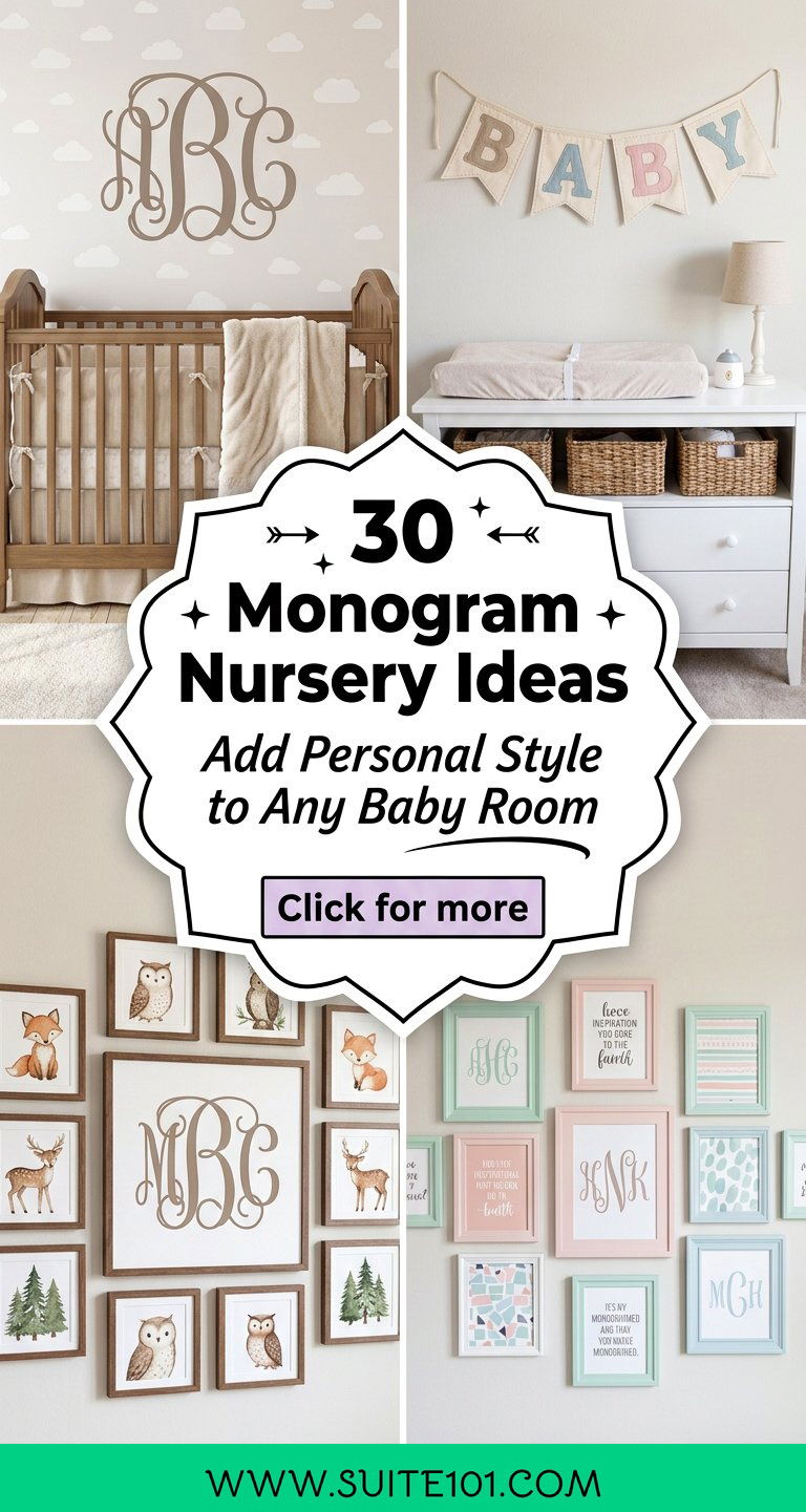 30 Monogram Nursery Ideas Add Personal Style to Any Baby Room - 30 Monogram Nursery Ideas: Add Personal Style to Any Baby Room