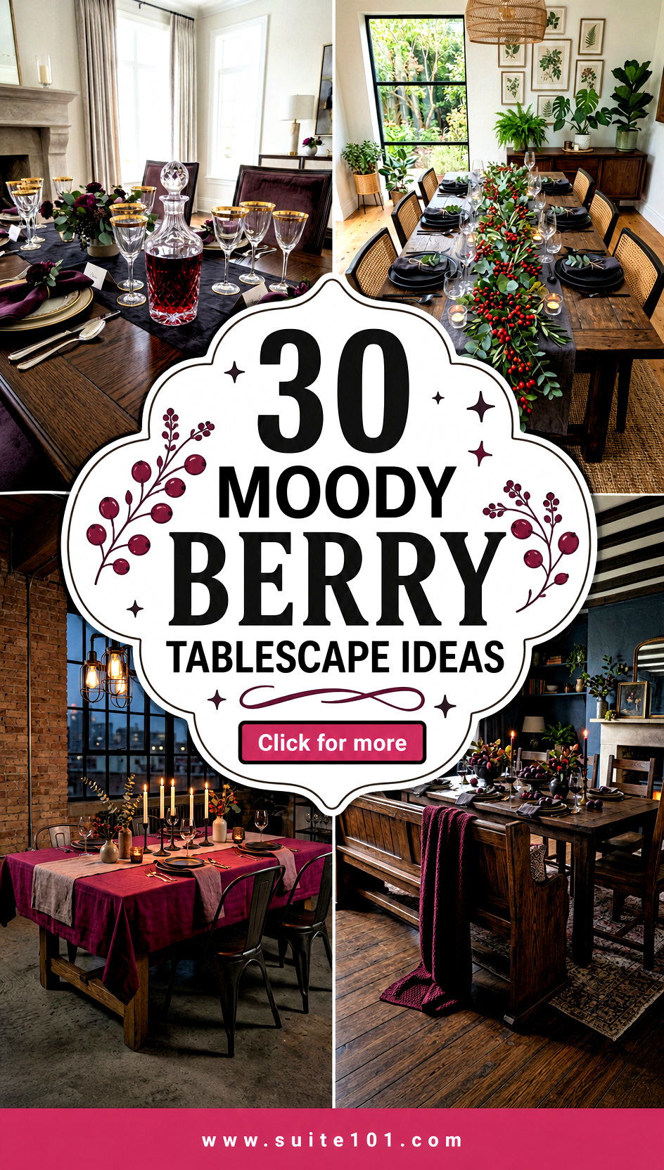 30 Moody Berry Tablescape Ideas for Romantic Dark Style - 30 Moody Berry Tablescape Ideas for Romantic, Dark Style