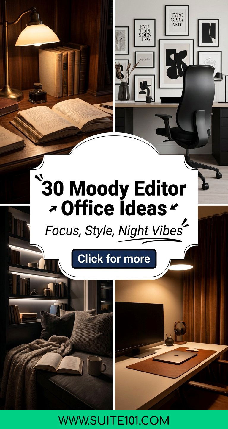 30 Moody Editor Office Ideas for Focus Style and Night Vibes - 30 Moody Editor Office Ideas for Focus, Style, and Night Vibes