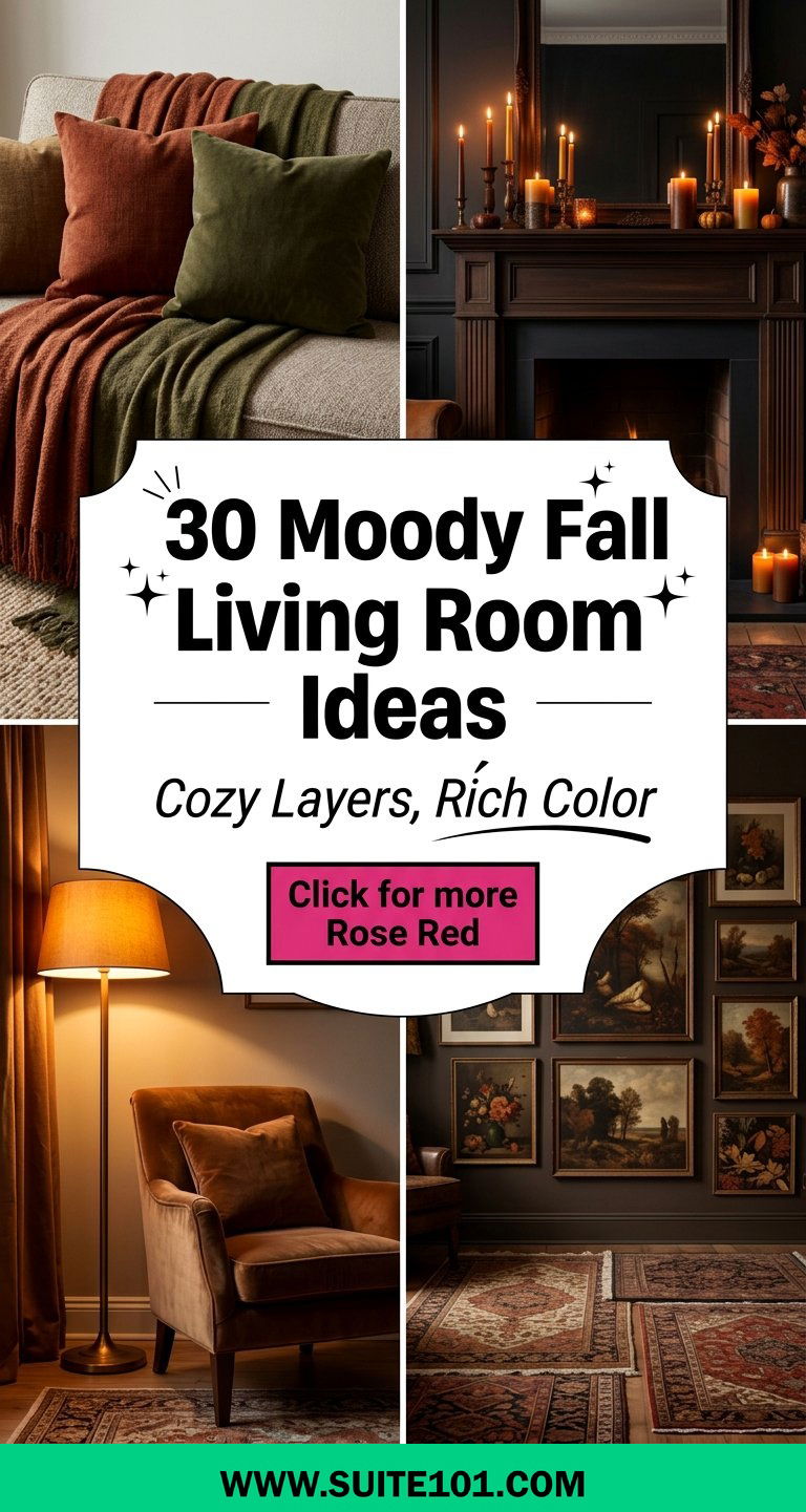 30 Moody Fall Living Room Ideas With Cozy Layers and Color - 30 Moody Fall Living Room Ideas With Cozy Layers and Color