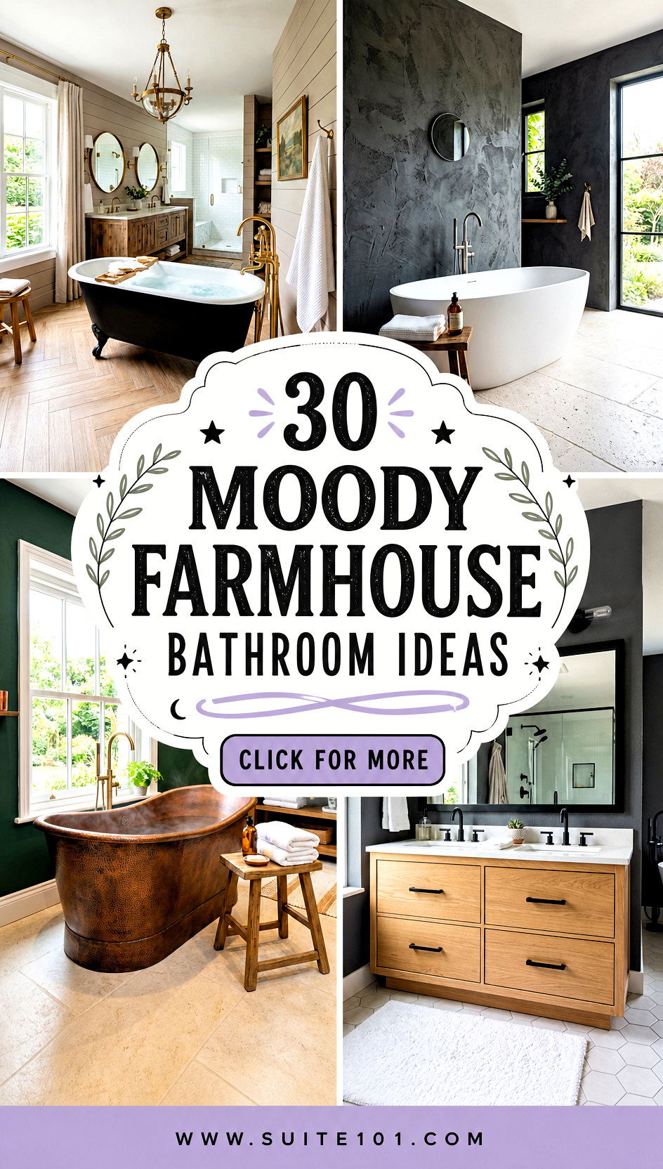 30 Moody Farmhouse Bathroom Ideas for Cozy Spa-Style Retreats - 30 Moody Farmhouse Bathroom Ideas for Cozy Spa-Style Retreats