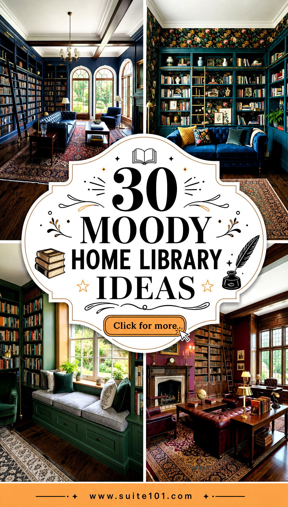 30 Moody Home Library Ideas for a Dark Dreamy Reading Escape - 30 Moody Home Library Ideas for a Dark, Dreamy Reading Escape