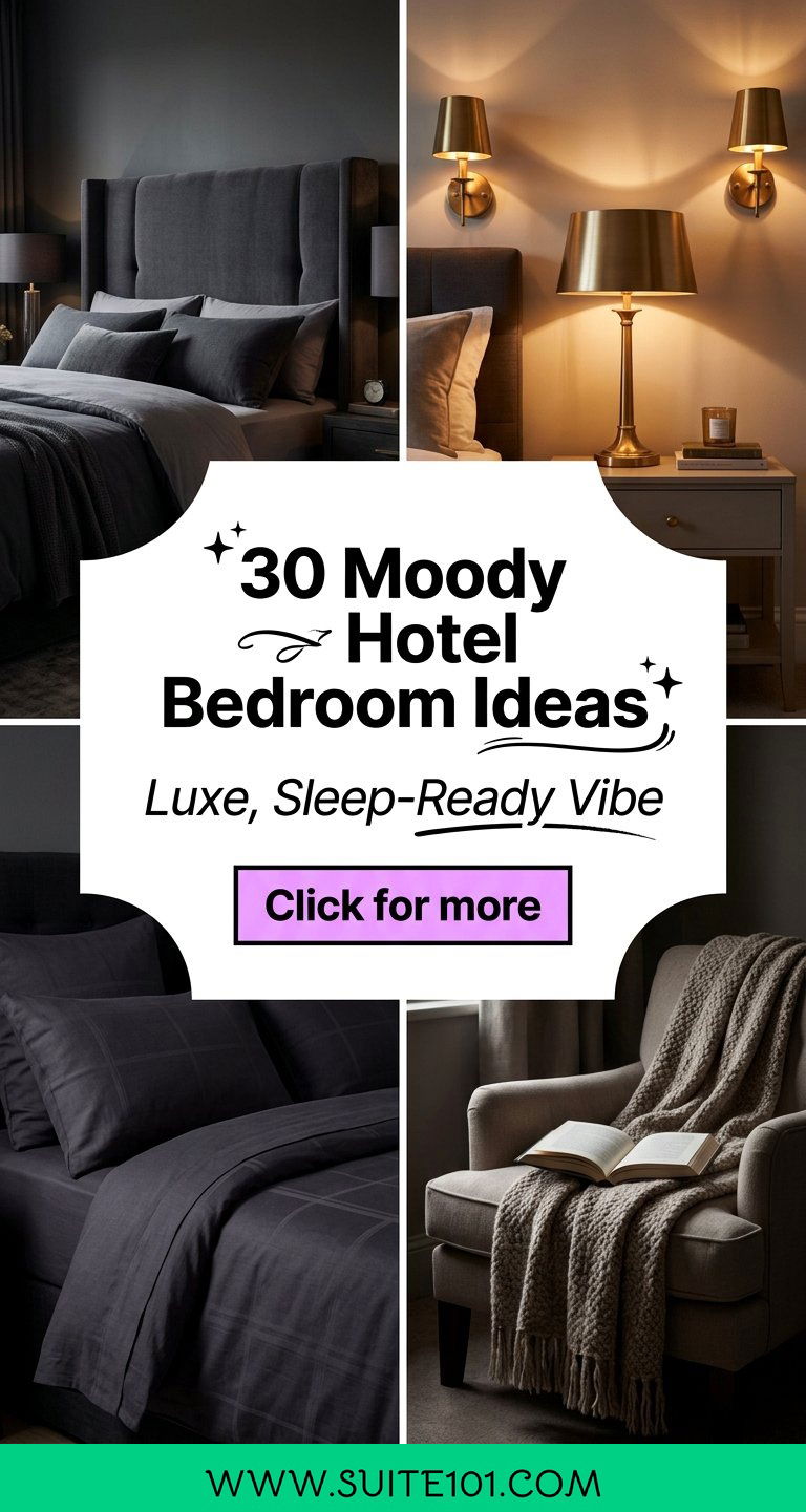 30 Moody Hotel Bedroom Ideas for a Luxe Sleep-Ready Vibe - 30 Moody Hotel Bedroom Ideas for a Luxe, Sleep-Ready Vibe
