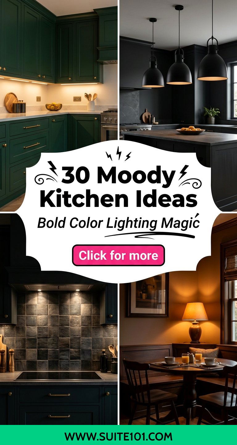 30 Moody Kitchen Ideas for Bold Color and Moody Lighting Magic - 30 Moody Kitchen Ideas for Bold Color and Moody Lighting Magic