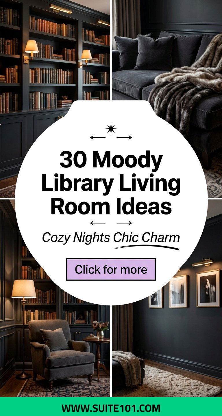 30 Moody Library Living Room Ideas for Cozy Nights and Chic Charm - 30 Moody Library Living Room Ideas for Cozy Nights and Chic Charm