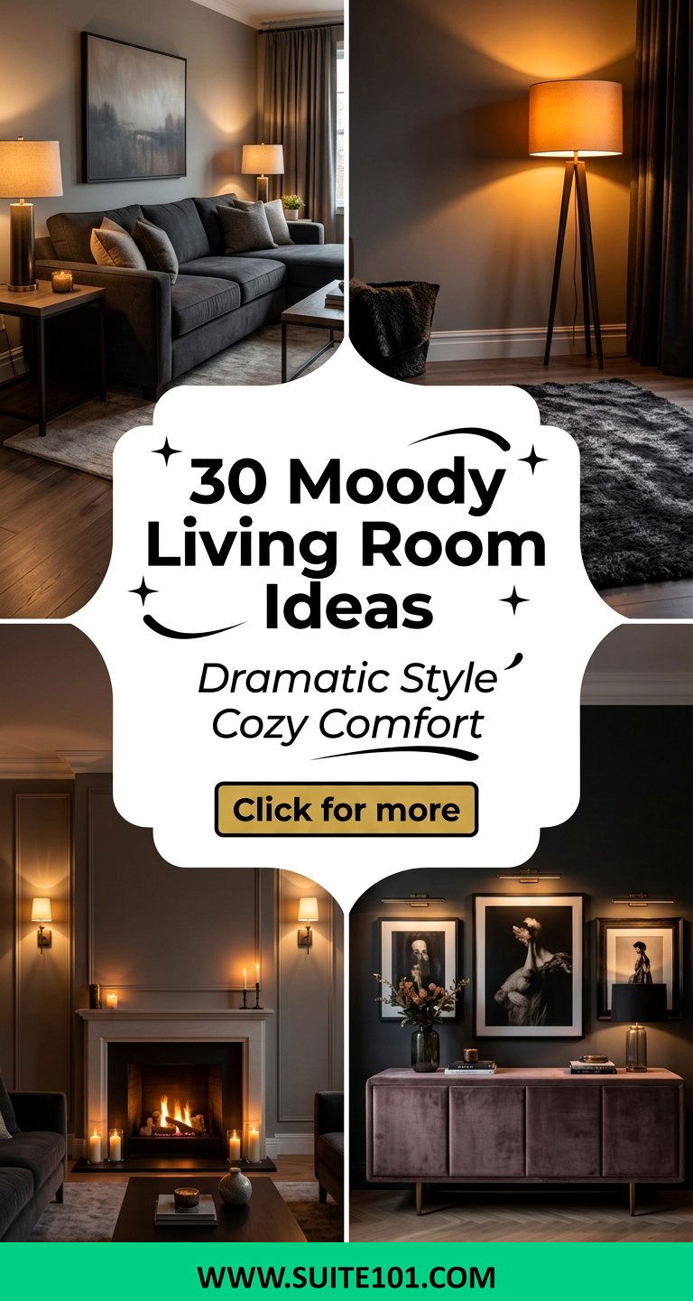 30 Moody Living Room Ideas for Dramatic Style and Cozy Comfort - 30 Moody Living Room Ideas for Dramatic Style and Cozy Comfort