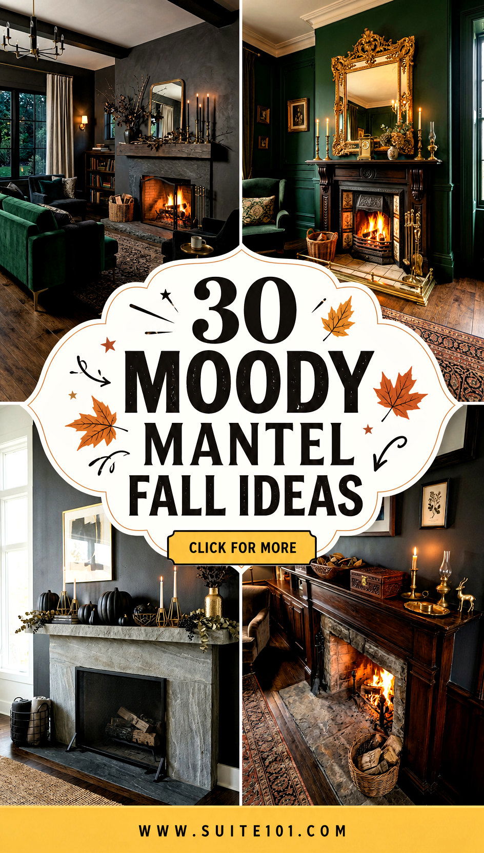 30 Moody Mantel Fall Ideas With Cozy Layers and Texture - 30 Moody Mantel Fall Ideas With Cozy Layers and Texture