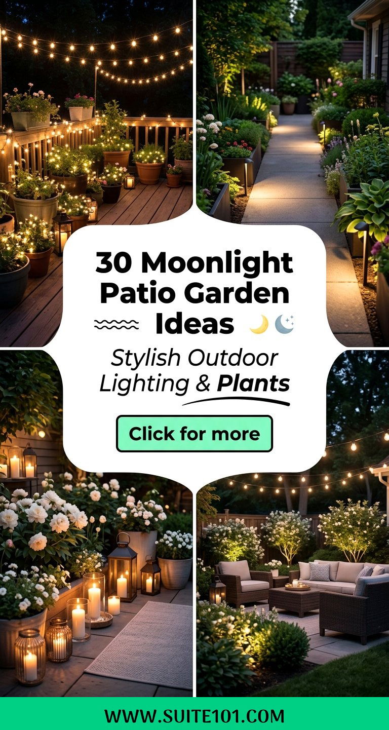 30 Moonlight Patio Garden Ideas Stylish Outdoor Lighting and Plants - 30 Moonlight Patio Garden Ideas: Stylish Outdoor Lighting & Plants