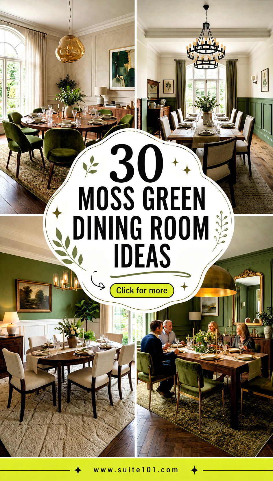 30 Moss Green Dining Room Ideas for Deep Elegant Style - 30 Moss Green Dining Room Ideas for Deep, Elegant Style