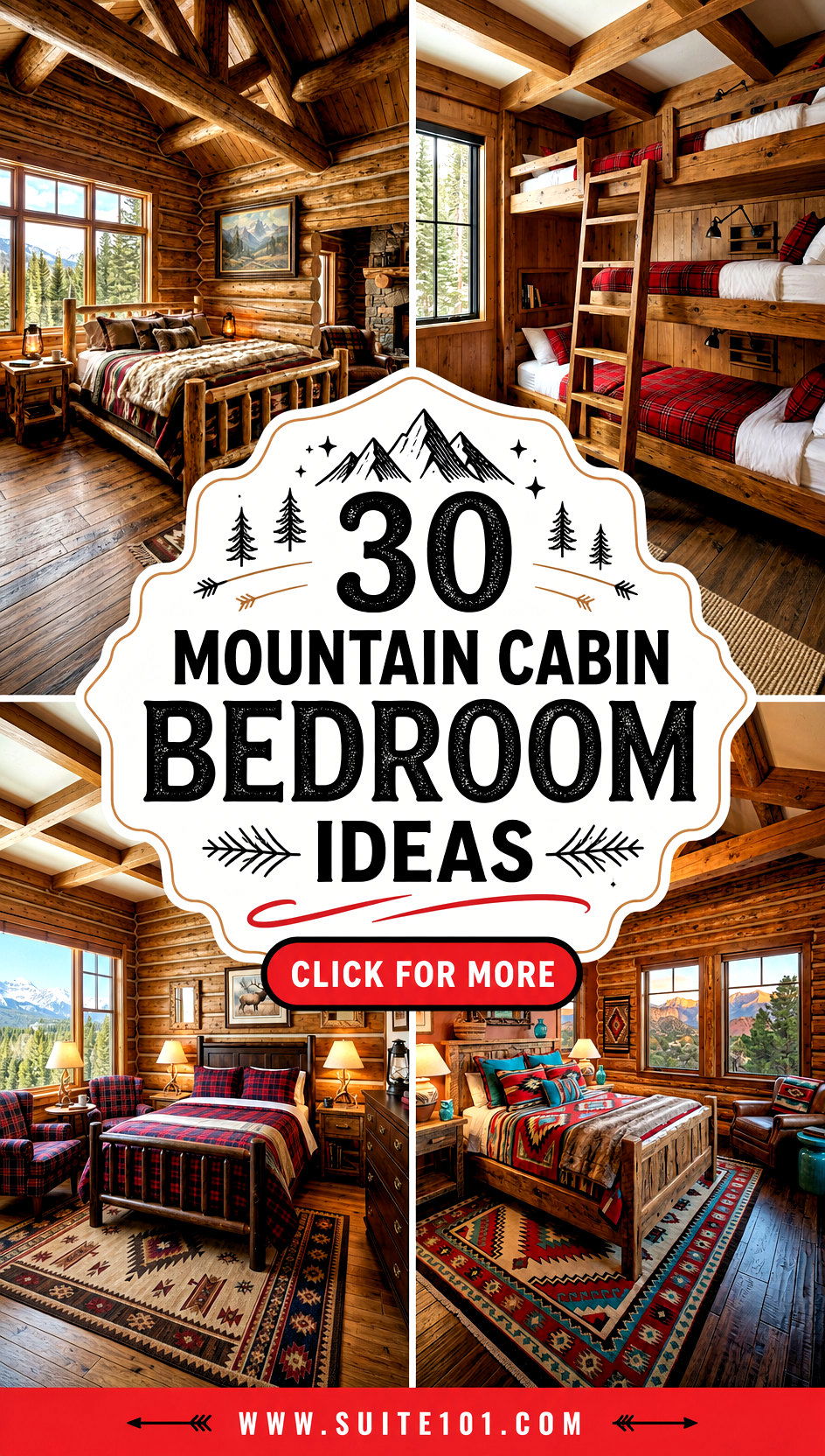 30 Mountain Cabin Bedroom Ideas for Cozy Off-Grid Comfort - 30 Mountain Cabin Bedroom Ideas for Cozy Off-Grid Comfort