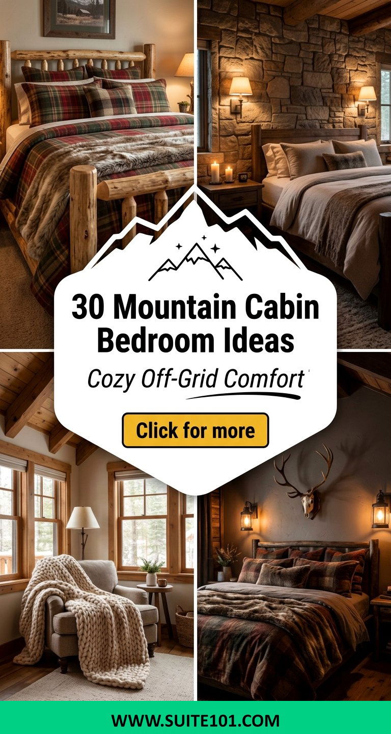 30 Mountain Cabin Bedroom Ideas for Cozy Off-Grid Comfort - 30 Mountain Cabin Bedroom Ideas for Cozy Off-Grid Comfort