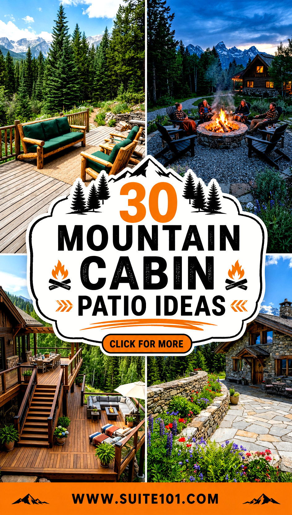 30 Mountain Cabin Patio Ideas for Cozy Views and Weekend Fires - 30 Mountain Cabin Patio Ideas for Cozy Views and Weekend Fires
