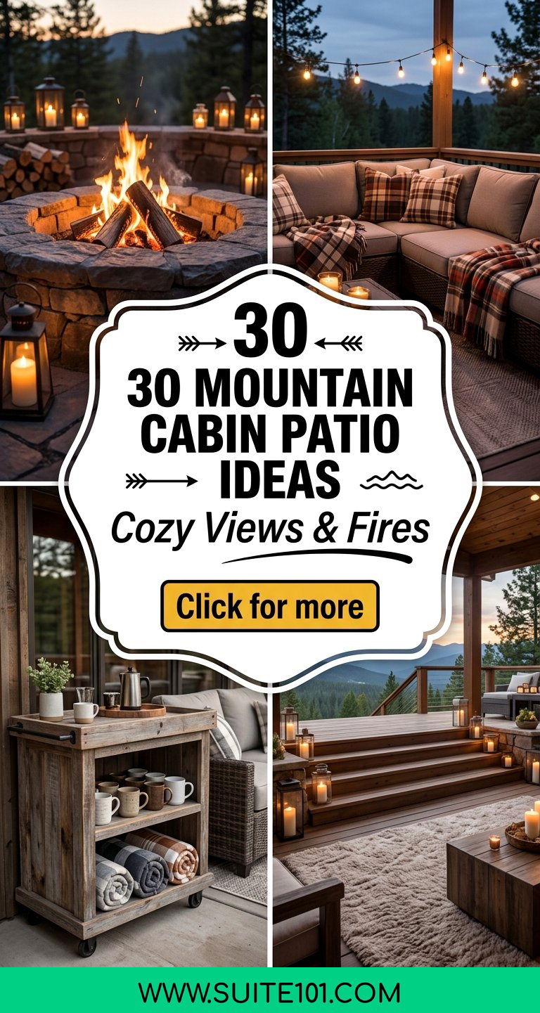 30 Mountain Cabin Patio Ideas for Cozy Views and Weekend Fires - 30 Mountain Cabin Patio Ideas for Cozy Views and Weekend Fires