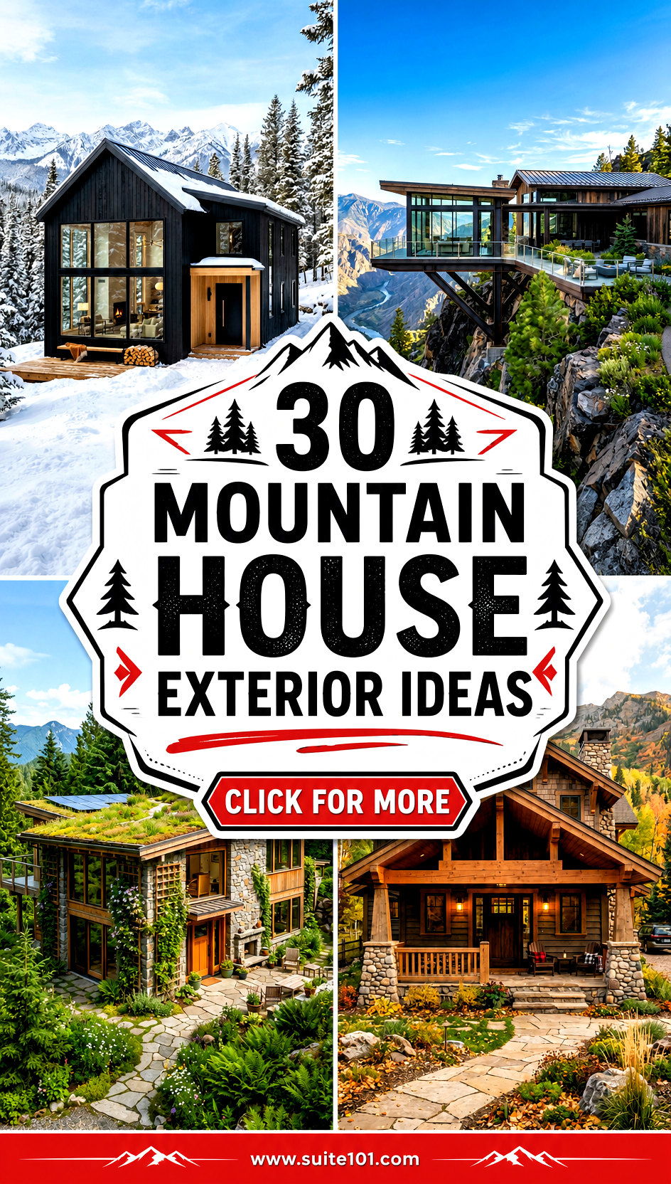 30 Mountain House Exterior Ideas for Rugged Curb Appeal and Charm - 30 Mountain House Exterior Ideas for Rugged Curb Appeal and Charm