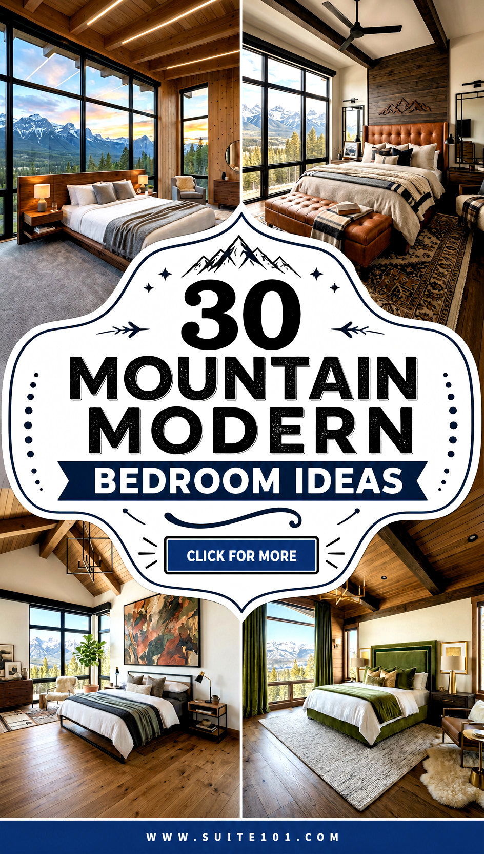 30 Mountain Modern Bedroom Ideas for Calm Luxury in the Pines - 30 Mountain Modern Bedroom Ideas for Calm Luxury in the Pines