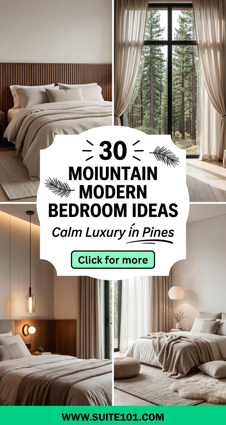 30 Mountain Modern Bedroom Ideas for Calm Luxury in the Pines - 30 Mountain Modern Bedroom Ideas for Calm Luxury in the Pines