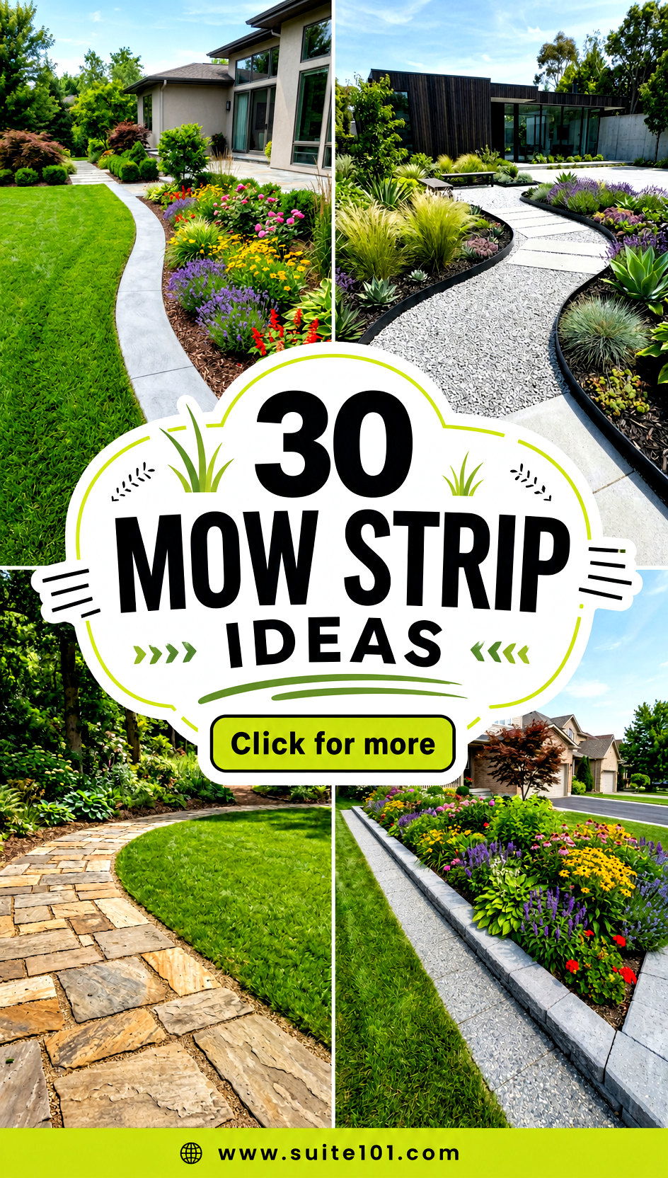 30 Mow Strip Ideas Easy Lawn Edging for Cleaner Growth - 30 Mow Strip Ideas: Easy Lawn Edging for Cleaner Growth